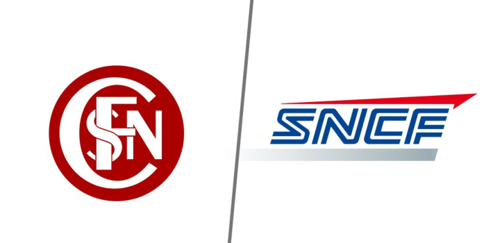 2 anciens logos de la SNCF.