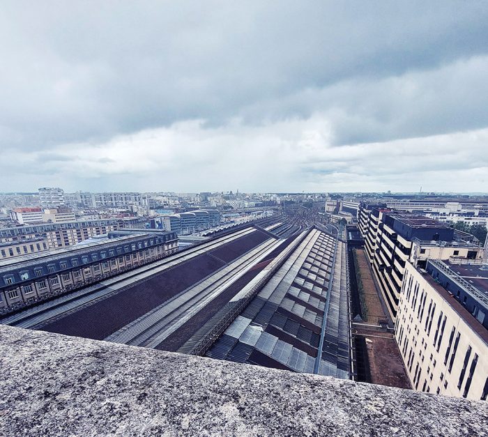 Photo en hauteur depuis la Tour de l'Horloge de Paris Gare de Lyon.