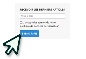 À la fin de ce billet sur les travaux des 6 premiers mois de 2025 : une capture d'écran de la fonctionnalité "Recevoir les derniers articles" présente sur le blog.